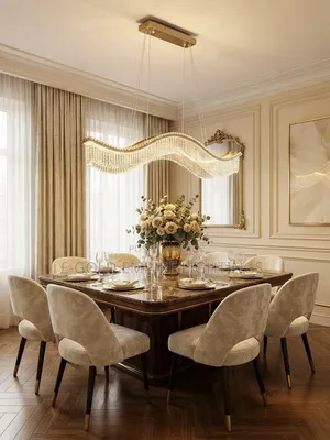 Brand New Luxury Gold Crystal Wave Chandelier Dining Light