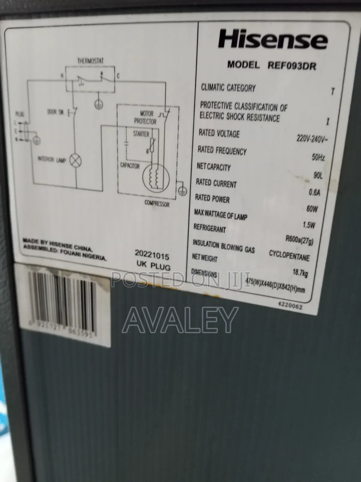 Hisense Fridge 90L