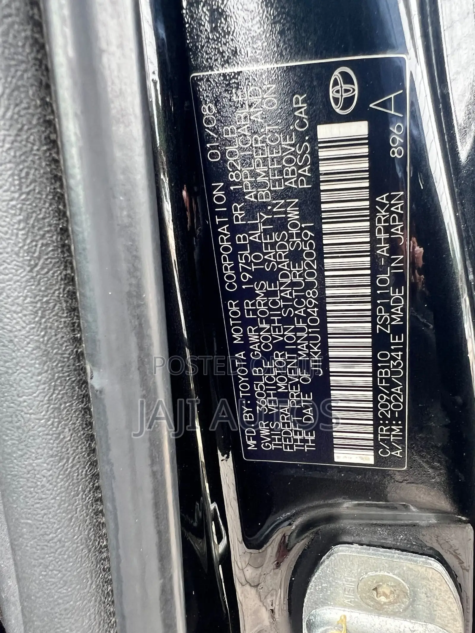 Scion xD Base 2008 Black