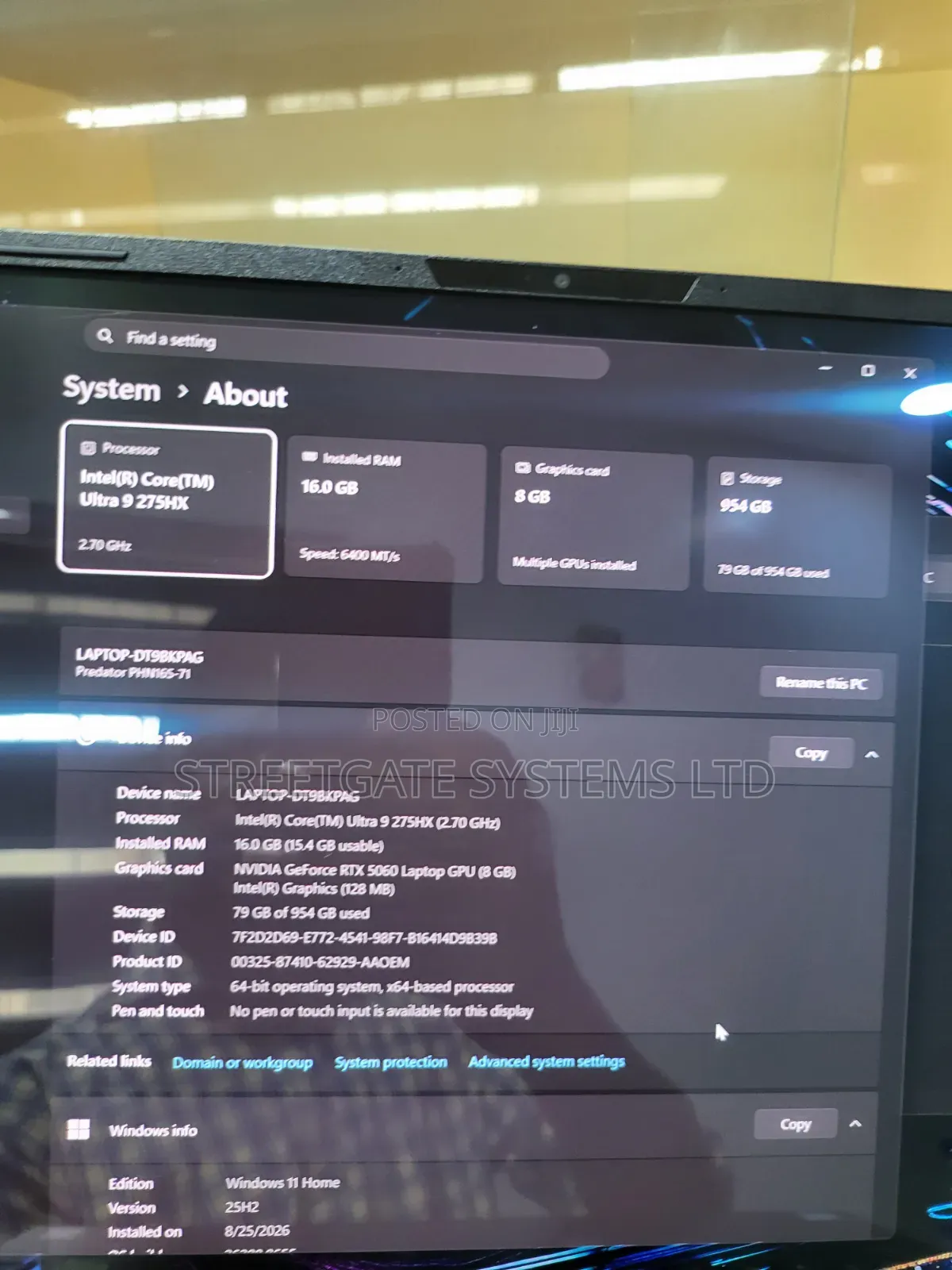 Laptop Acer Predator Helios Neo 16 16GB Intel Core Ultra 7 SSD 1T