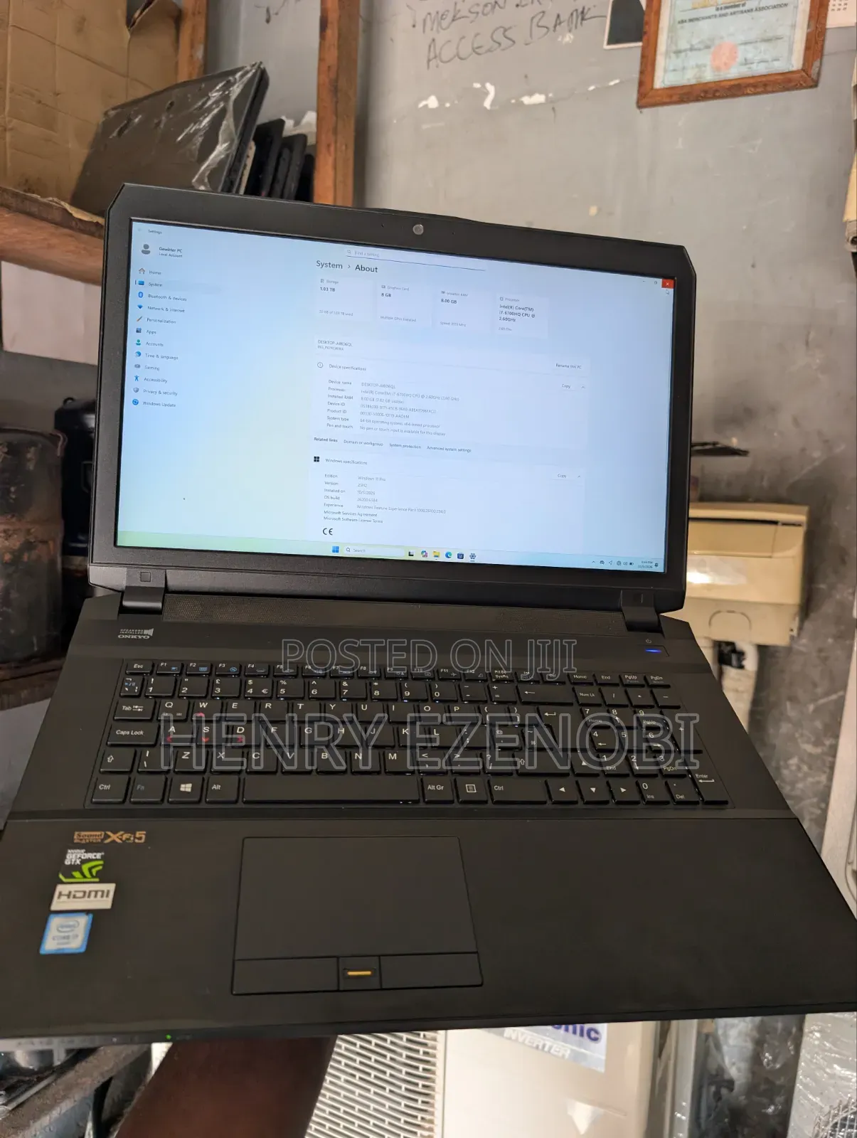 Laptop Clevo P670RG 8GB Intel Core i7 HDD+SSD 1T