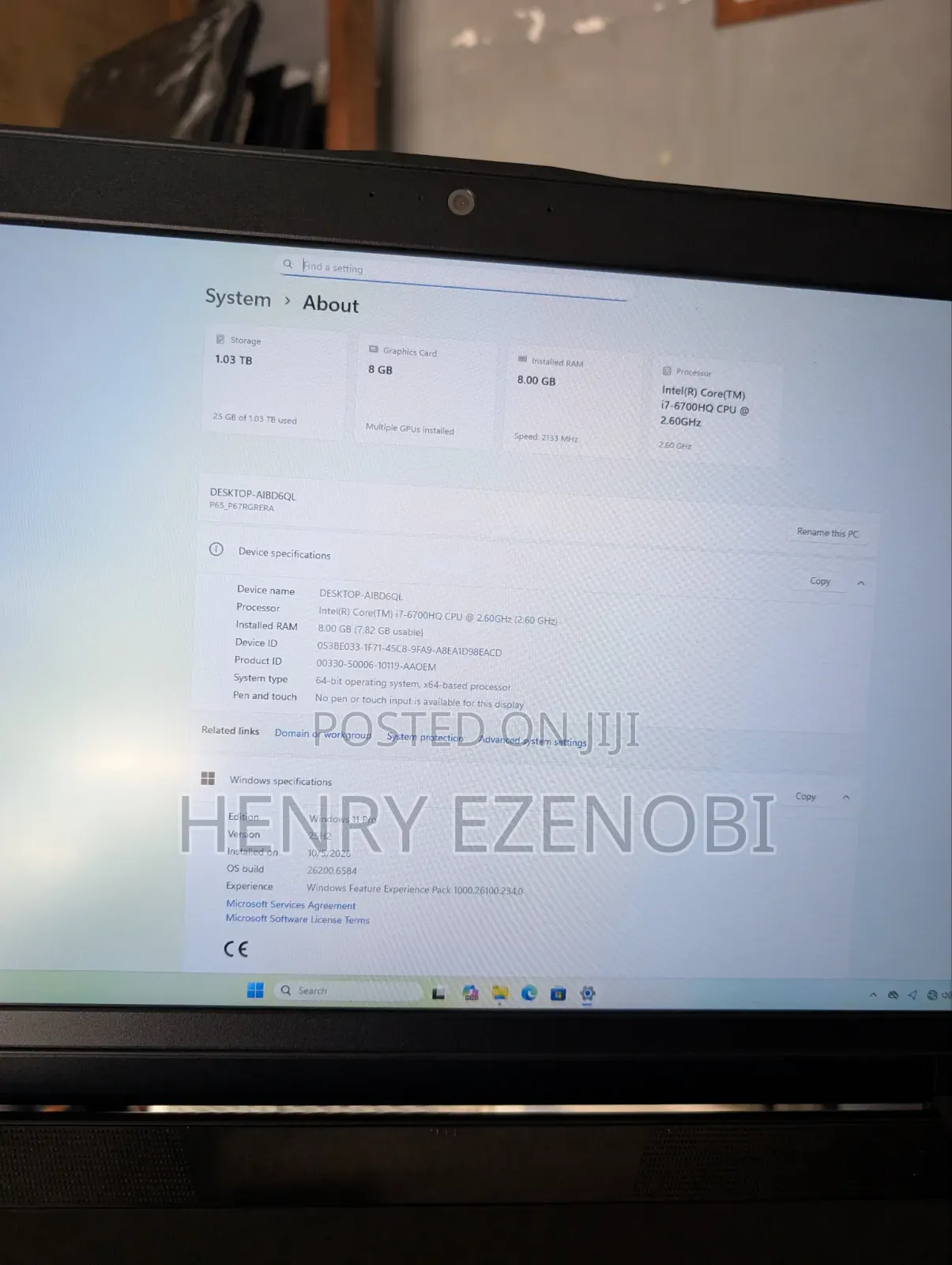 Laptop Clevo P670RG 8GB Intel Core i7 HDD+SSD 1T