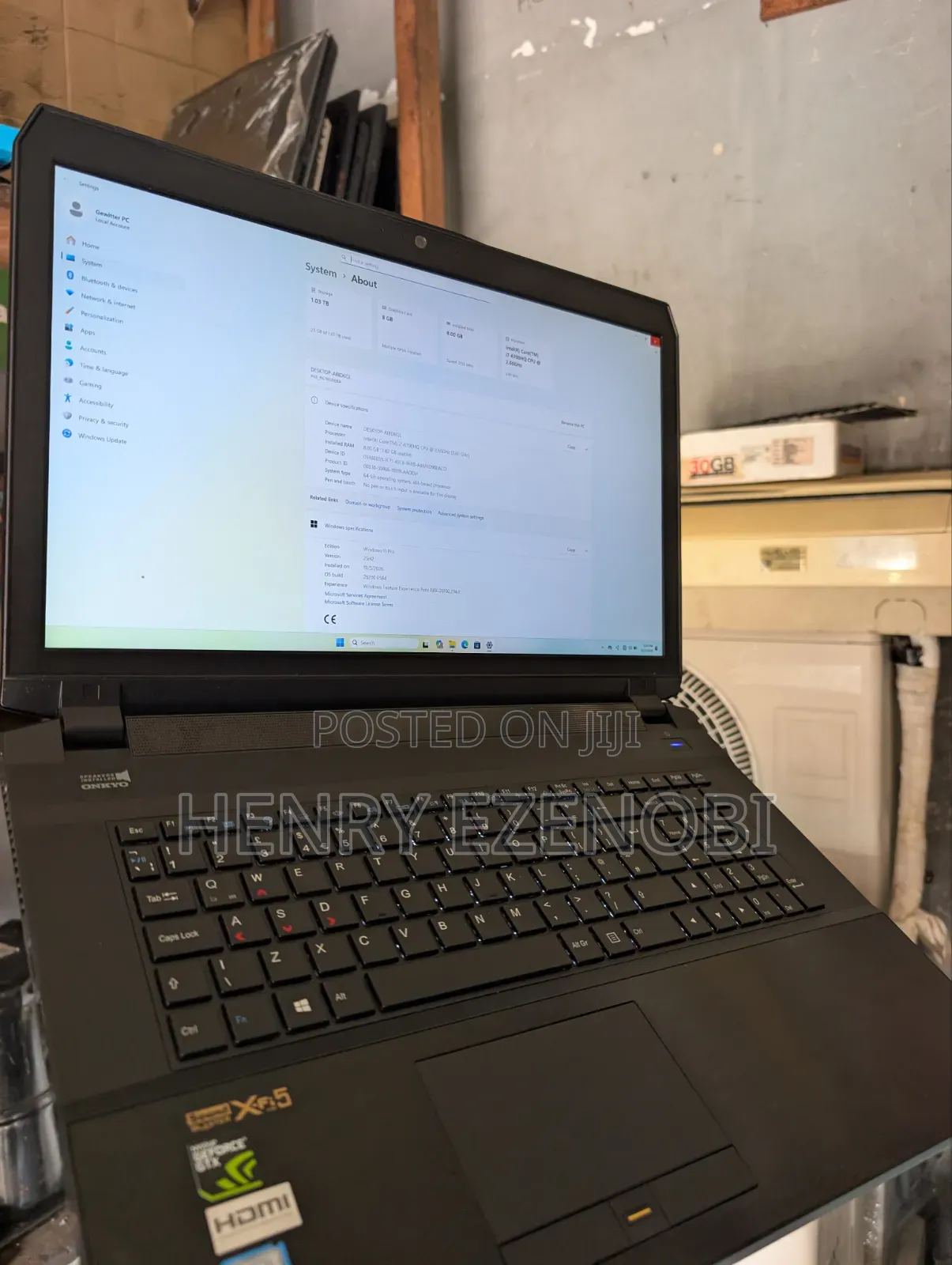 Laptop Clevo P670RG 8GB Intel Core i7 HDD+SSD 1T