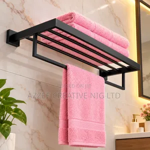 Multiple Towel Rail Black 60cm