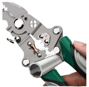 Heavy-Duty Industrial Wire Strippers With Crimping, Cutting, and Twist
