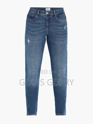 Diyana Size 16 (XL) Slim Fit Casual Jean Trousers - Zip & Button
