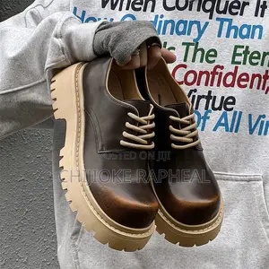Men’s British Vintage "Mickey Toe" Chunky Platform Derby Shoes