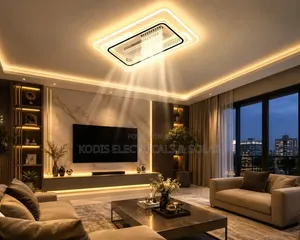 Luxury Bladeless Fan Chandelier Lighting.