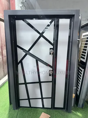 Original 4ft X 7ft Turkey Imported Cross-Line Steel Entrance Door