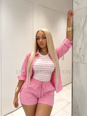 Women’s 3-Piece Pink Casual Set - Shirt, Tank Top & Shorts