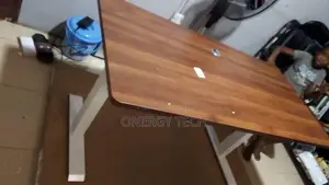 Brown Motorized Sit-Stand Desk