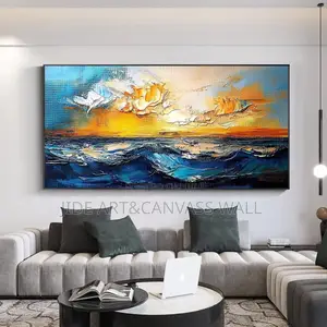 Modern Art on a Rough Canvas Print