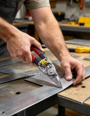 Stanley Tools Red Offset Aviation Snip Left Cut 250mm (10in)