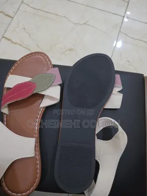 White Strap Sandals Size 5