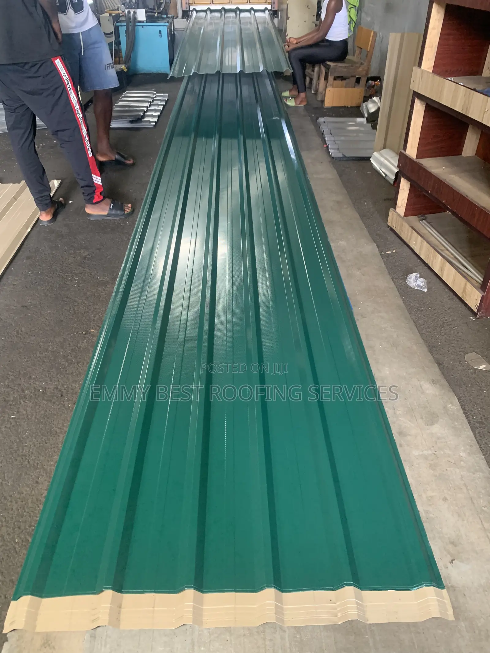 0.55mm Green Aluminum Roofing Sheet - Thick & Durable / Long Span