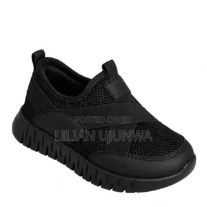 Kids Black School Sneakers Slip on Size 28-30 - Breathable