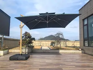 New Modern Canopy Umbrellas With Solar Led Lights