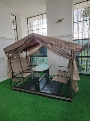 Modern 4 Seaters Swing Chair With Roof Top Cover