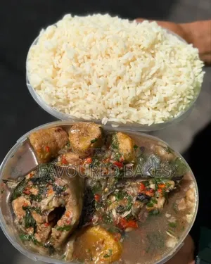 Catfish Pepper Soup and White Rice