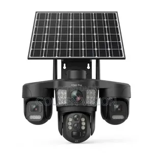 4G LTE 12MP Four Lens Solar 3-PTZ Camera (V380 Pro)