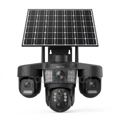 4G LTE 12MP Four Lens Solar 3-PTZ Camera (V380 Pro)