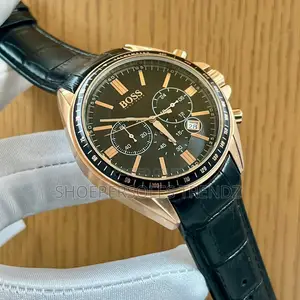 BOSS Leather Strap Watch | Day Indicator & Refined Style