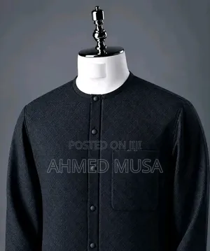 Premium Men's Kaftan — Navy Blue