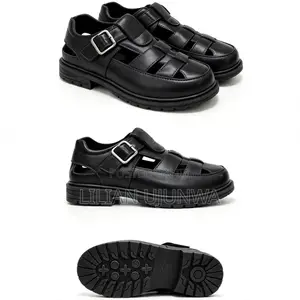 Black Kids School Sandal With Buckle - Sizes 25-41 - Unisex