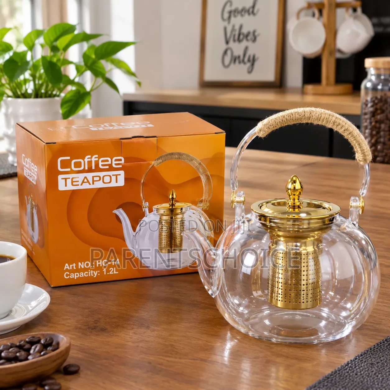Glass Coffee & Tea Infuser Teapot – 1.4L