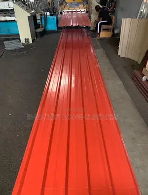 0.55mm Red Aluminum Roofing Sheet - Long Span / Steptiles
