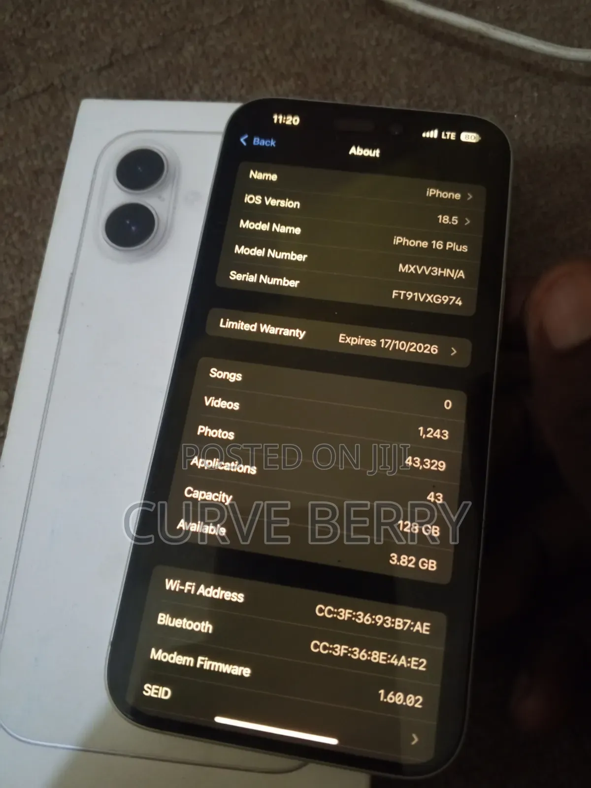 Apple iPhone 16 Plus 128 GB White