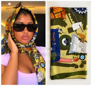 Trendy Satin Hair Scarf - Head Wrap - Ladies Fashion Scarf - 90x90cm