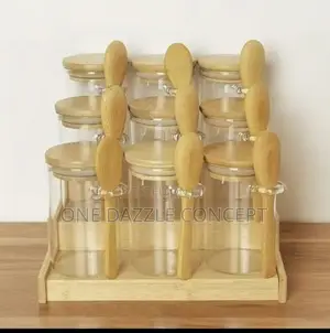 Glass Spice Jar Set