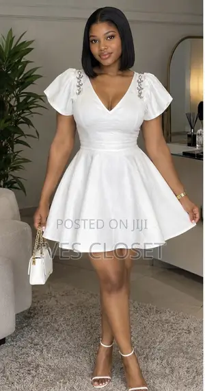 Elegant White Sexy Mini Dress