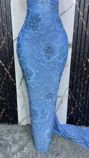 Bridal Embroidered Beaded Fabric