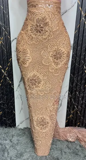 Bridal Embroidered Beaded Fabric