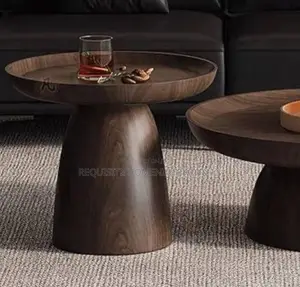 Modern Minimalist Round Wooden Coffee Table