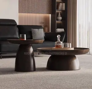 Modern Minimalist Round Wooden Coffee Table