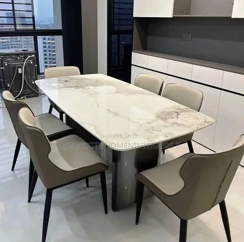 Modern Luxury Dining Table & 6 Dining Chairs