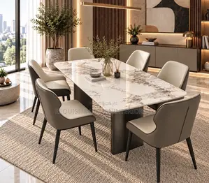 Modern Luxury Dining Table & 6 Dining Chairs
