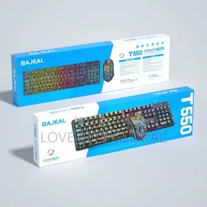 T550 RGB Gaming Keyboard & Mouse Combo Wired Full-Size Keyboard