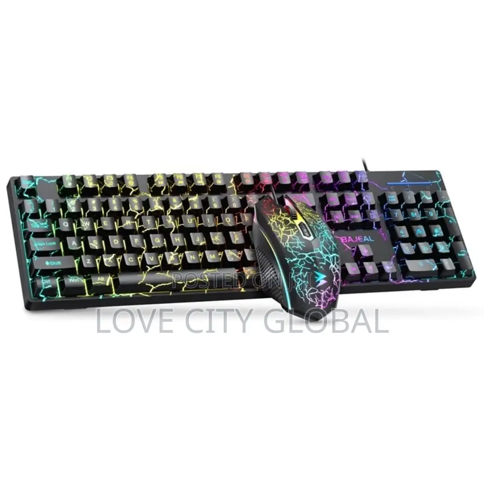 T550 RGB Gaming Keyboard & Mouse Combo Wired Full-Size Keyboard