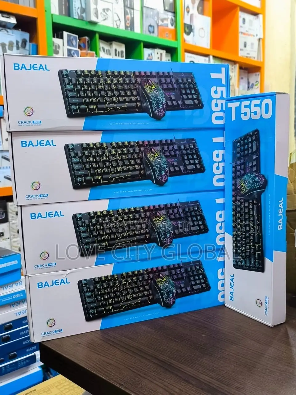 T550 RGB Gaming Keyboard & Mouse Combo Wired Full-Size Keyboard