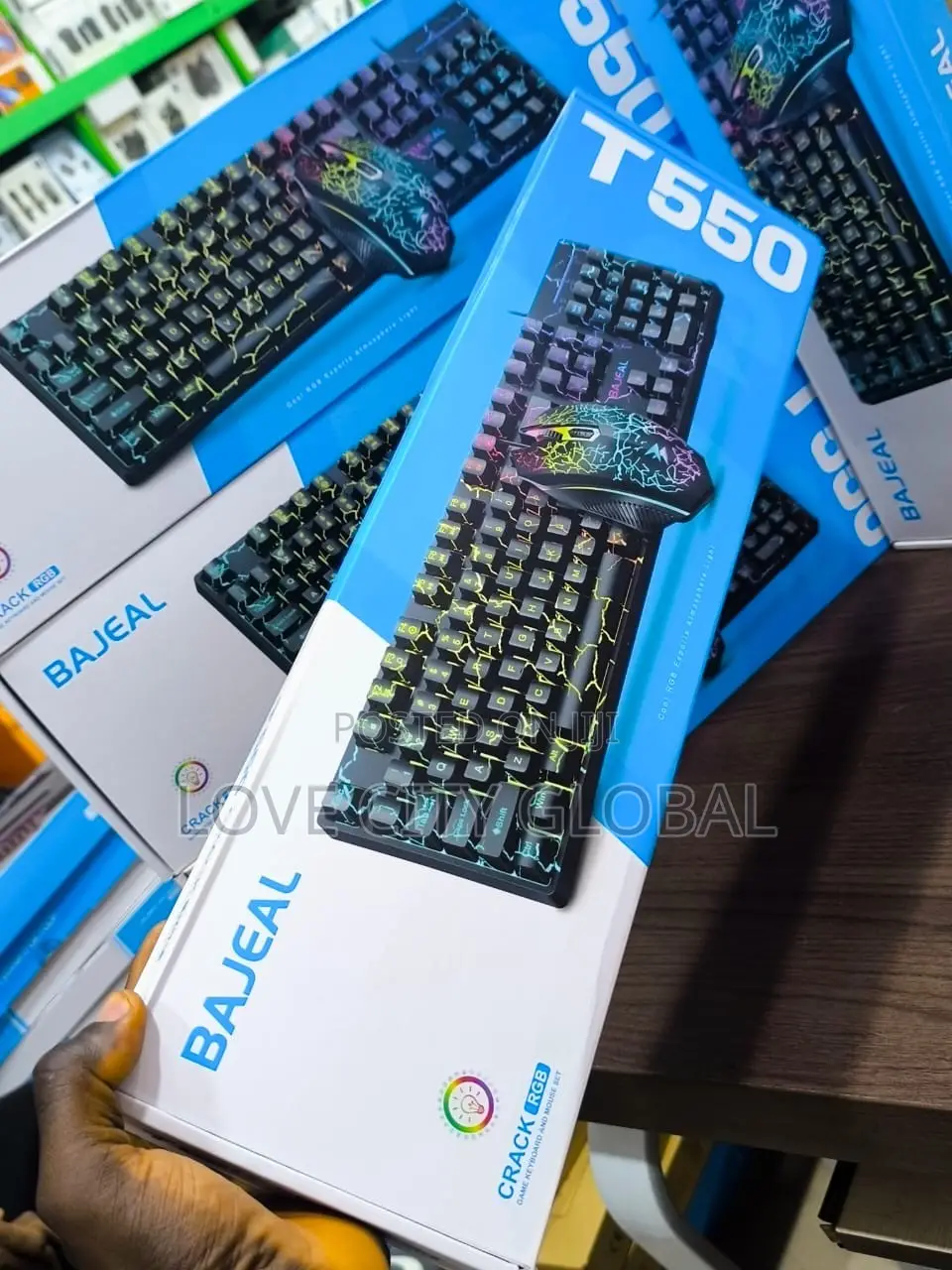 T550 RGB Gaming Keyboard & Mouse Combo Wired Full-Size Keyboard