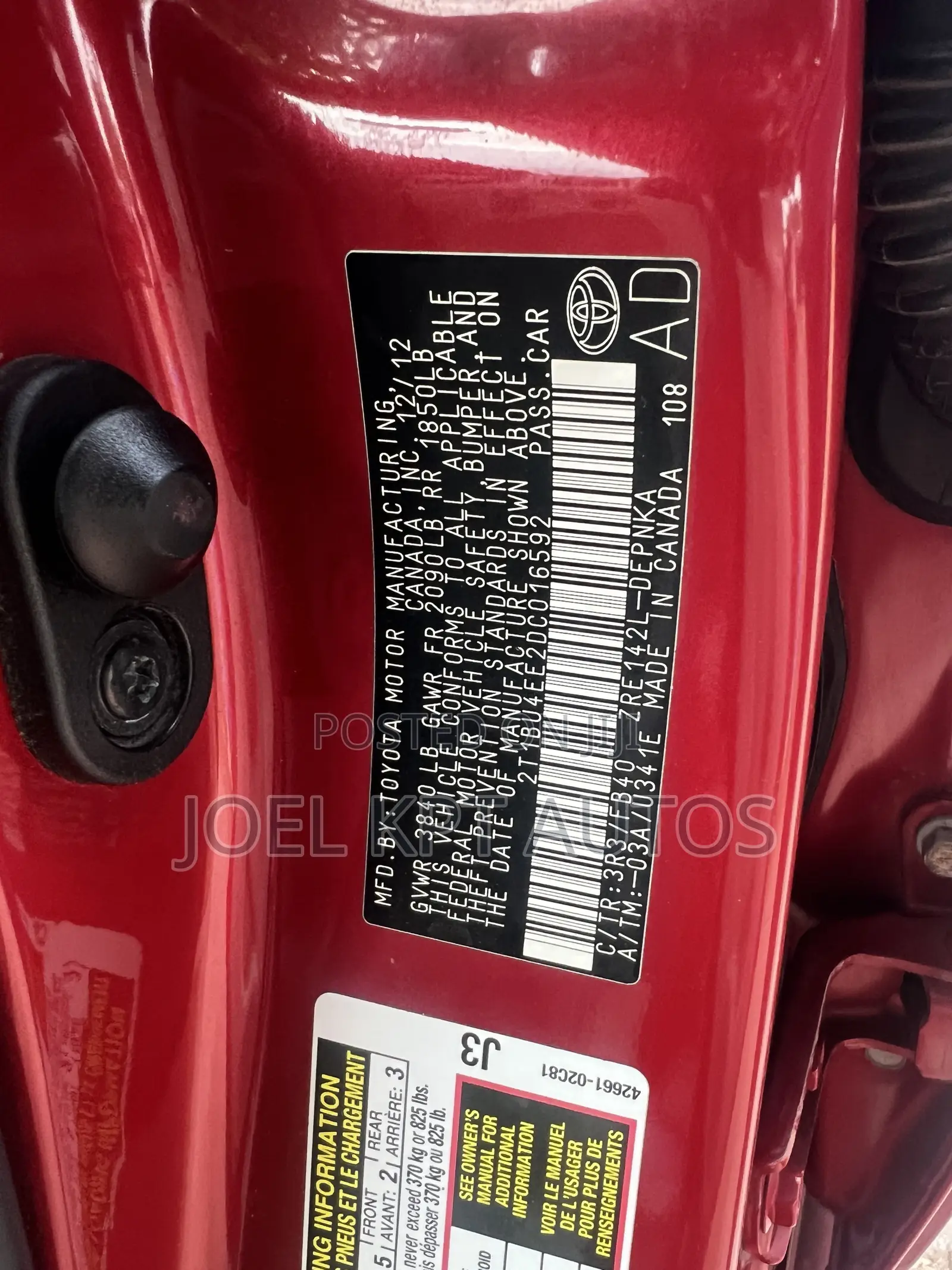 Toyota Corolla 2013 Red