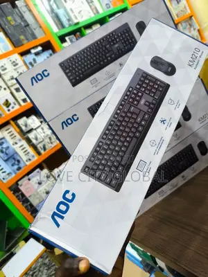 AOC KM210 Keyboard Mouse Set Ful Size Wireless Keyboard Numeric Keypad
