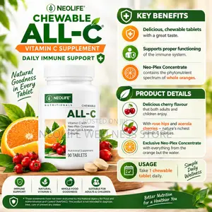Chewable All-C 90 Tablets - Vitamin C Immune Support