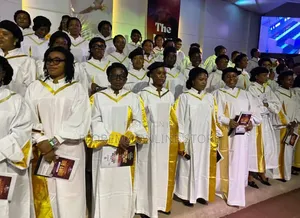 Cream White / Gold Choir Robes Bulk Rental