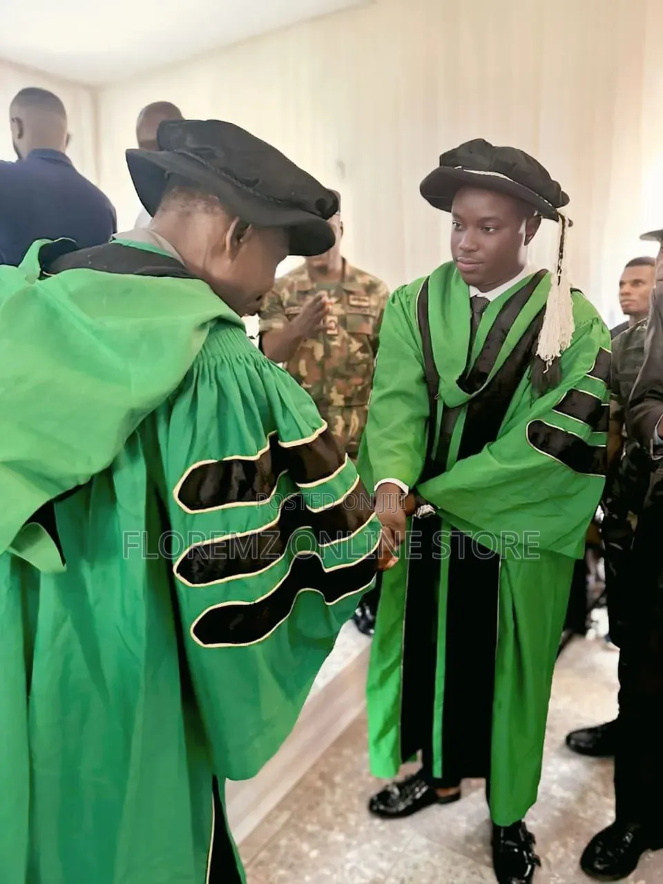 Green Doctoral Gowns Available for Rental