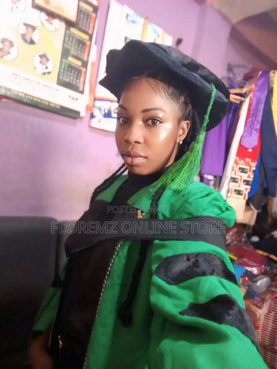 Green Doctoral Gowns Available for Rental